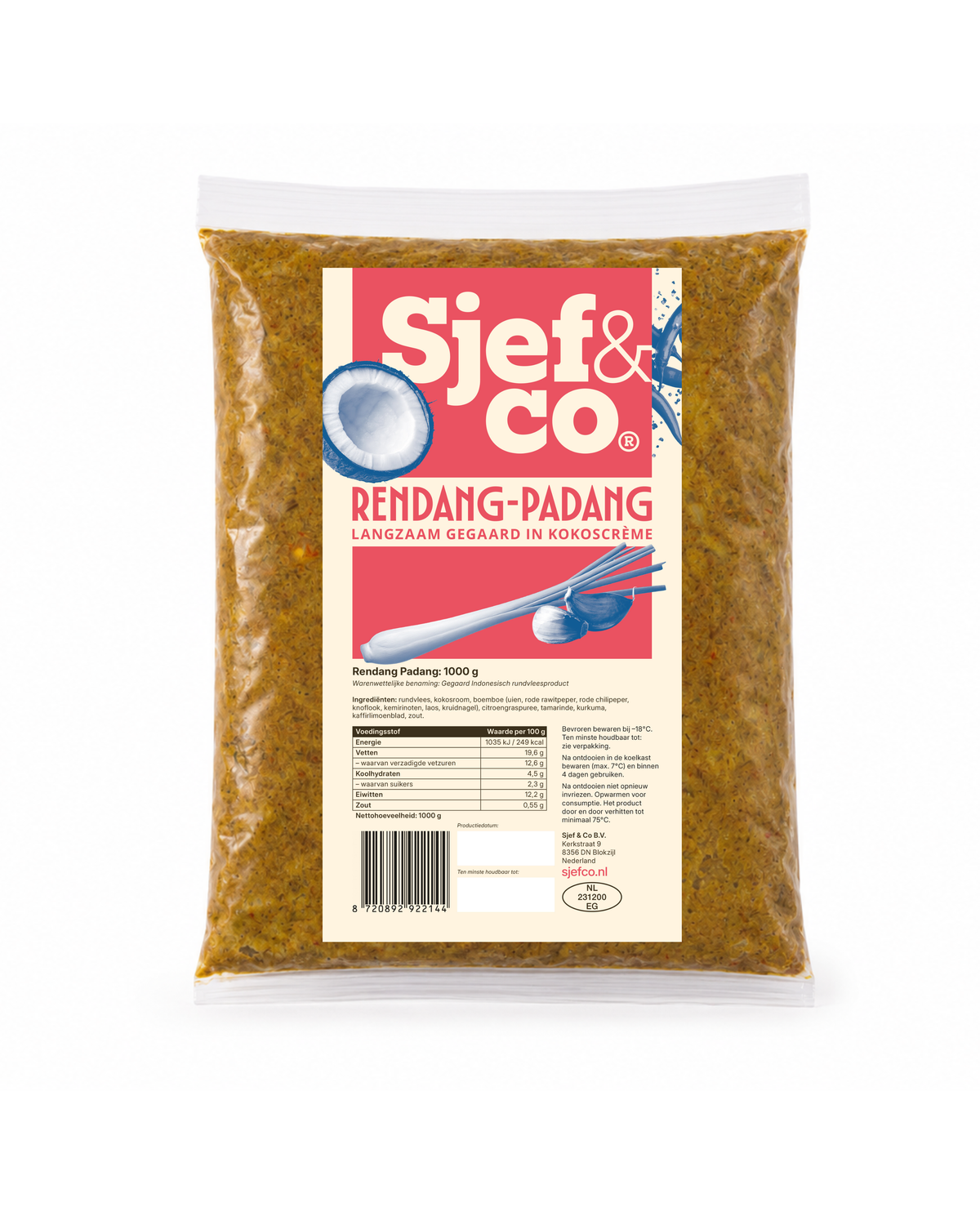 Rendang padang kant en klaar 1kg